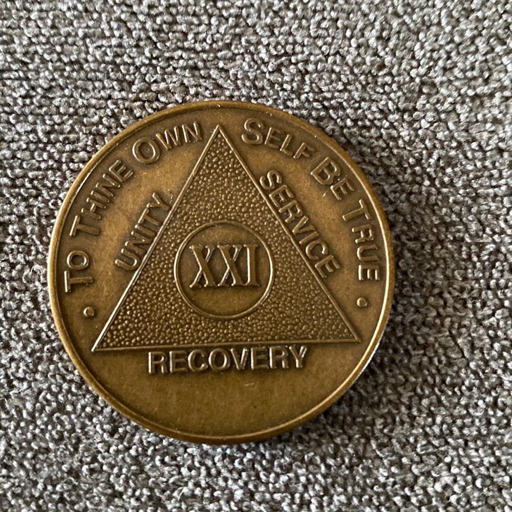AA 21 year medallion/chip